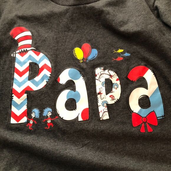 Dr Seuss Gray Couple Tshirts Grandparents Nana Papa L/XL Cute - Picture 3 of 8